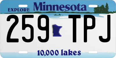 MN license plate 259TPJ