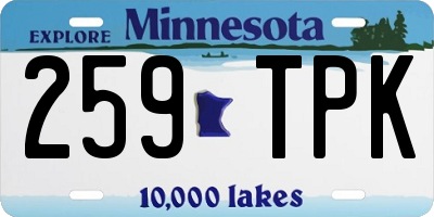 MN license plate 259TPK