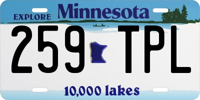 MN license plate 259TPL