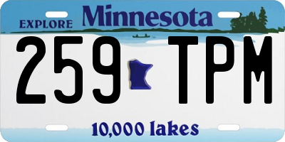 MN license plate 259TPM