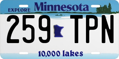 MN license plate 259TPN