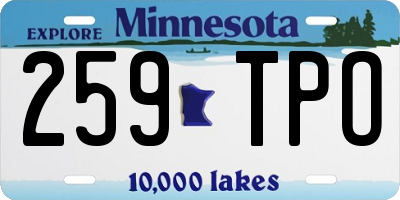 MN license plate 259TPO