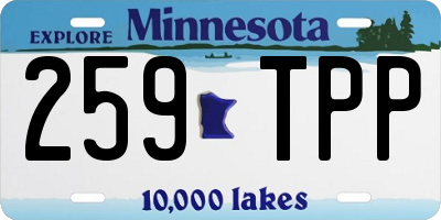 MN license plate 259TPP