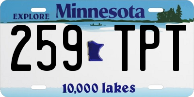 MN license plate 259TPT