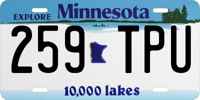 MN license plate 259TPU