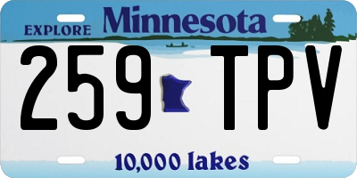 MN license plate 259TPV