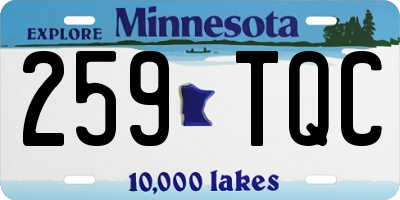 MN license plate 259TQC