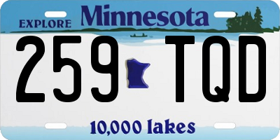MN license plate 259TQD