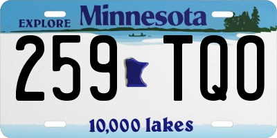 MN license plate 259TQO