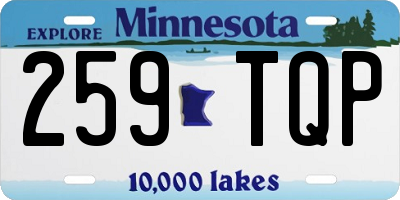 MN license plate 259TQP