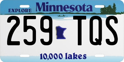 MN license plate 259TQS