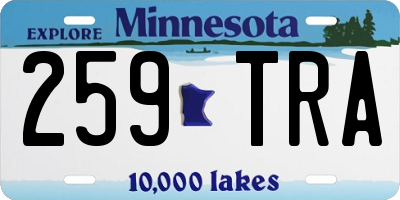 MN license plate 259TRA