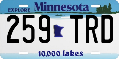 MN license plate 259TRD