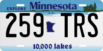 MN license plate 259TRS