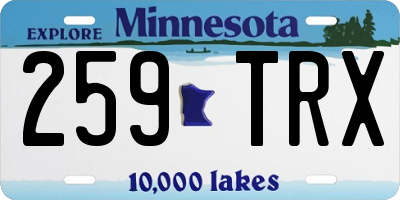 MN license plate 259TRX