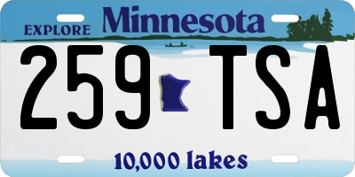 MN license plate 259TSA