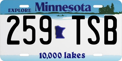MN license plate 259TSB