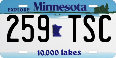MN license plate 259TSC