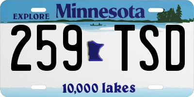 MN license plate 259TSD