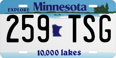 MN license plate 259TSG