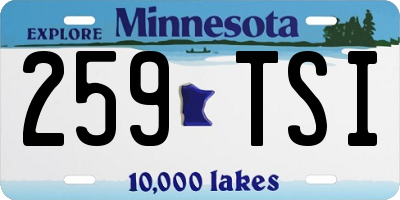 MN license plate 259TSI