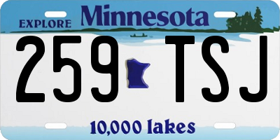 MN license plate 259TSJ