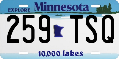 MN license plate 259TSQ