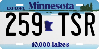 MN license plate 259TSR