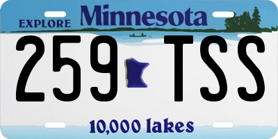MN license plate 259TSS