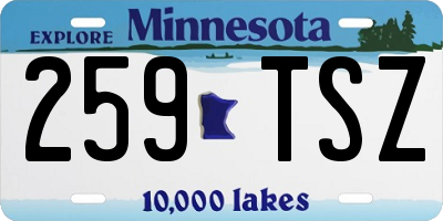 MN license plate 259TSZ