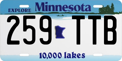 MN license plate 259TTB