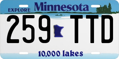 MN license plate 259TTD