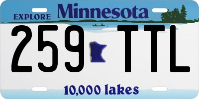 MN license plate 259TTL