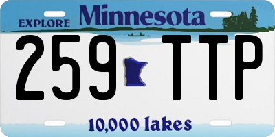 MN license plate 259TTP