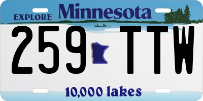 MN license plate 259TTW