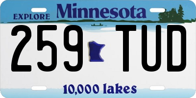 MN license plate 259TUD