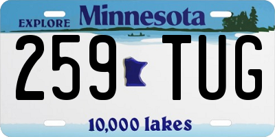 MN license plate 259TUG