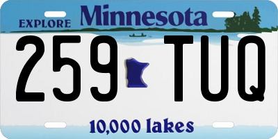 MN license plate 259TUQ