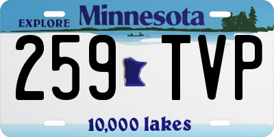 MN license plate 259TVP