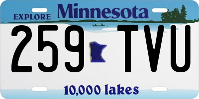 MN license plate 259TVU