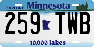 MN license plate 259TWB