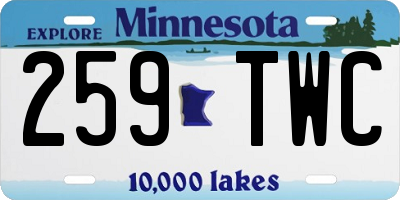 MN license plate 259TWC