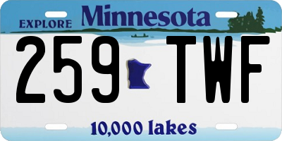 MN license plate 259TWF