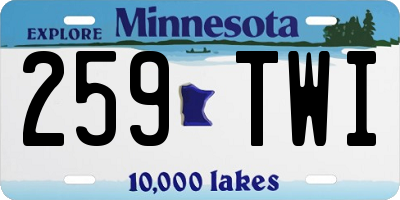 MN license plate 259TWI