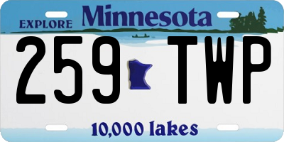 MN license plate 259TWP