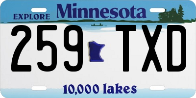 MN license plate 259TXD