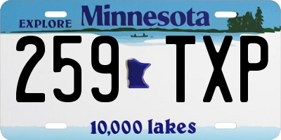 MN license plate 259TXP