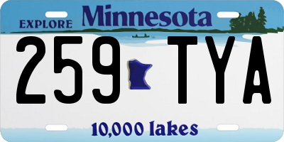 MN license plate 259TYA