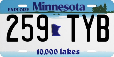 MN license plate 259TYB