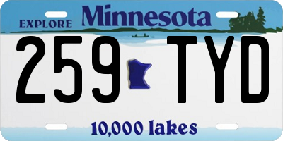 MN license plate 259TYD